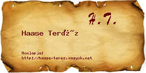 Haase Teréz névjegykártya